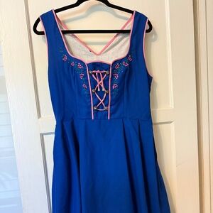 Vintage royal blue dirndl